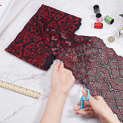 Polyester-Spitzenblumenstoff&nbsp;DIY-WH0034-95A