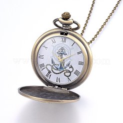 Legierung halskette quarz taschenuhr&nbsp;WACH-F051-07AB