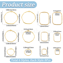 48 pièces 6 styles pendentifs en alliage de zinc de style tibétain&nbsp;FIND-SP0005-02G