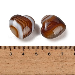 Pierre d'amour en forme de cœur en agate rubanée naturelle (teintée et chauffée)&nbsp;GG-CBAA0EE-03-25C