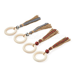 8 Stück 2 farbige Serviettenringe aus Holz&nbsp;AJEW-CF0001-08