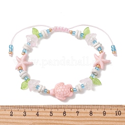 Braccialetti con perline acriliche&nbsp;BJEW-MZ00343-01
