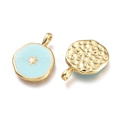 Pendentifs d'émail en laiton &nbsp;X-KK-K248-02B-G