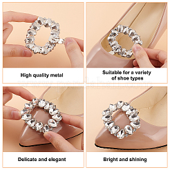 4 stücke 2 farben zink-legierung kristall strass schuh dekoration&nbsp;FIND-GO0002-30