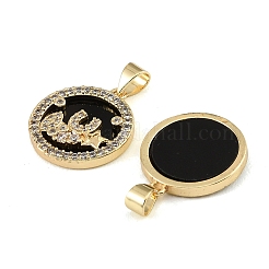 Pendentifs en laiton zircon cubique transparent&nbsp;CU-CBA9175-08G-01