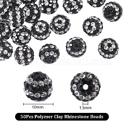 50 Stück Strassperlen aus Polymer-Ton.&nbsp;PORC-OC0001-13A