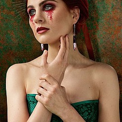 18 stücke 6 arten blutige messer schere axt opake harz halloween horror goth anhänger&nbsp;JX235A