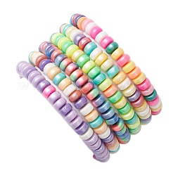 6 pz braccialetti elastici fatti a mano in argilla polimerica con perline heishi per ragazza&nbsp;BJEW-JB11377