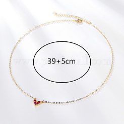 Collana con ciondolo a forma di cuore in ottone dorato per donna&nbsp;WZ0134-3-1