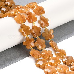 Chapelets de perles en jade topaze naturelle&nbsp;G-NH0028-01A