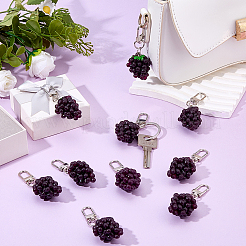 10 pendentif décoratif en résine représentant un raisin&nbsp;KEYC-FH0001-82