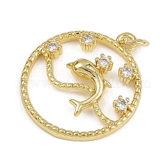 Colgante micropavé cubic zirconia de latón&nbsp;KK-Z123-12G