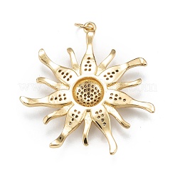 Pendentifs en laiton zircon cubique transparent&nbsp;X-ZIRC-P086-31G