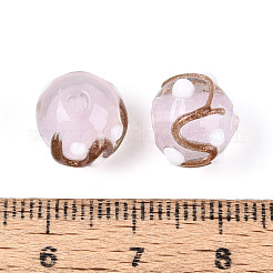 Perles vernissées de sable d'or manuelles &nbsp;LAMP-N038-01F