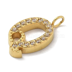 Ionenplattierung (IP) 304 Edelstahl Micro Pave Zirkonia Anhänger&nbsp;STAS-Z107-03G-16