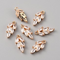 Pendentifs en laiton zircon cubique transparent&nbsp;FIND-WH0045-92KCG