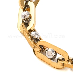 201 bracciali a catena ovale in acciaio inossidabile&nbsp;BJEW-B078-117A