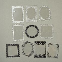 10 Stück 10 Stile Vintage Spitze wasserdichte Haustier Aufkleber Sets&nbsp;LS-DIY-M066-05A