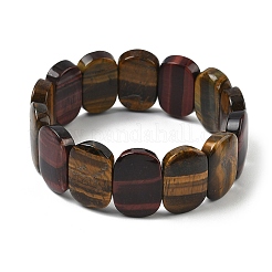 Natürliche rot-gelbe Tigerauge-Perlen-Stretch-Armbänder für Frauen und Männer&nbsp;BJEW-I323-02S