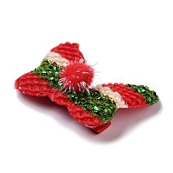 Pince à cheveux en tissu alligator en feutre sur le thème de Noël&nbsp;OHAR-R100-01F