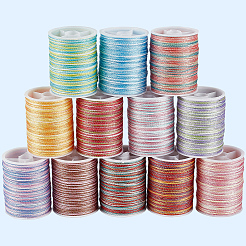 12 rouleaux de cordon polyester 12 couleurs&nbsp;OCOR-CY0002-43B