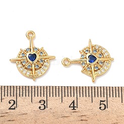 Pendentifs avec zircon cubiques à micro-pavés en laiton&nbsp;KK-A281-24G-02