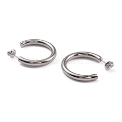 Pendientes de botón de acero inoxidable 304 antideslustre para mujer&nbsp;LS-EJEW-G346-07B-P