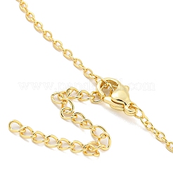 Messing Micro Pave klare Zirkonia Anhänger Halsketten&nbsp;LS-NJEW-B100-02G