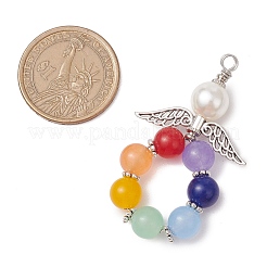 Chakra giada malese tinta naturale grandi pendenti&nbsp;PALLOY-JF03246
