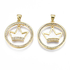 Pendentifs en laiton zircon cubique transparent&nbsp;KK-Q769-001-NF