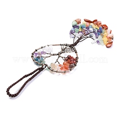 Jetons de chakra enveloppés de fil&nbsp;HJEW-H057-01D