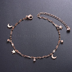 Superbe bracelet de cheville en acier inoxydable&nbsp;JA51A
