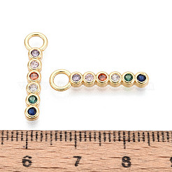 Anhänger aus Zirkonia aus Messing&nbsp;KK-T077-59G