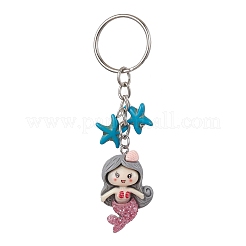 Porte-clés pendentif en résine opaque sirène&nbsp;KEYC-JKC00624