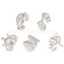 Bagues de manchette en laiton pour femmes&nbsp;RJEW-H256-19-P