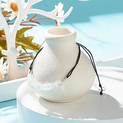 Braccialetto di perline intrecciate con chip opalite&nbsp;BJEW-JB08019-02