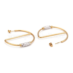 Pendientes de medio aro de acero inoxidable 304&nbsp;EJEW-O096-20B-G