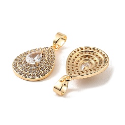 Pendentifs en laiton et zircone cubique transparent&nbsp;KK-G558-01G