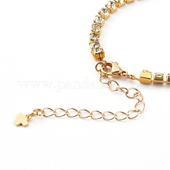 Laiton gourmettes strass strass&nbsp;BJEW-JB06002