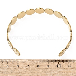 201 bracelets manchettes en acier inoxydable pour femmes&nbsp;BJEW-T024-01B-G