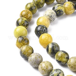 Hebras de cuentas de turquesa amarillo natural (jaspe)&nbsp;GSR007