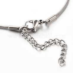 Pulseras de cadena de serpiente de acero inoxidable 304 resistentes al deslustre&nbsp;STAS-M175-10P-B