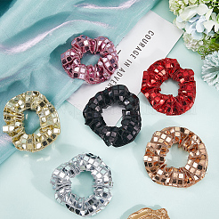 6 Stück elastisches Haar-Accessoire aus Polyester in 6 Farben&nbsp;AJEW-CN0003-81