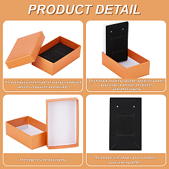 Schmuckaufbewahrungsbox aus Pappe mit Rautenmuster&nbsp;CON-WH0084-79