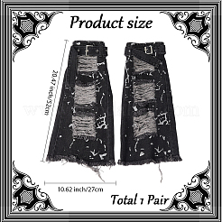Zerrissene Ärmel aus Denimstoff&nbsp;AJEW-WH20060-26