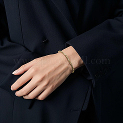 Sommerliche Stretch-Armbänder mit quadratischen Perlen aus synthetischen Edelsteinen&nbsp;ME2260