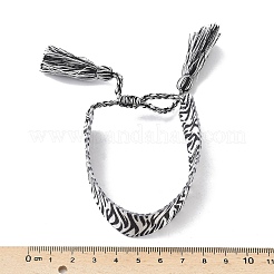Bracelets réglables en cordon de polyester à motif zébré&nbsp;BJEW-B127-01A