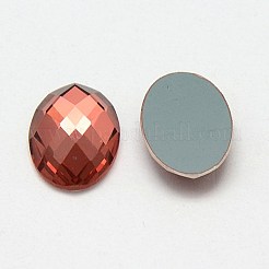 Facettierten Glas ovale Cabochons&nbsp;X-GGLA-F008C-22