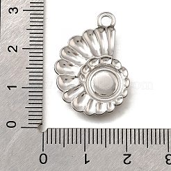 Pendentifs en coquillage paua naturel pavé en acier inoxydable 304&nbsp;STAS-C122-21C-01P