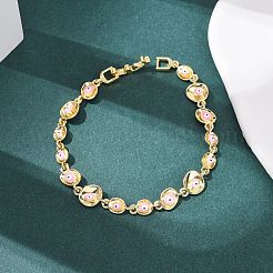 Messing-Gliederkettenarmbänder für Frauen&nbsp;BJEW-D387-03G